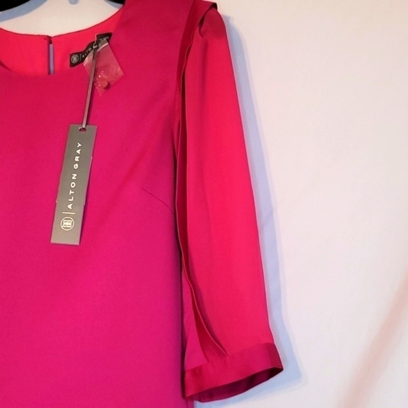 Alton Gray Three Quarter Sleeve Dress - Picture 9 of 16